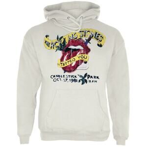 ROLLING STONES Tattoo You Patch Hoodie Size Medium Preloved Vintage Very rare